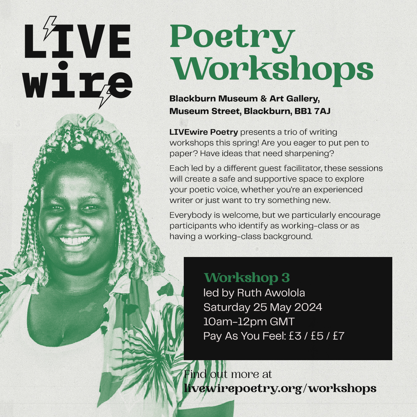 LIVEwire Poetry | Ruth Awolola Blackburn workshop